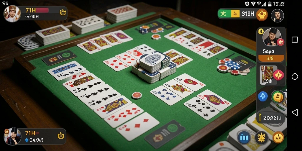 Tampilan gameplay seru dari game Gaple 71H.