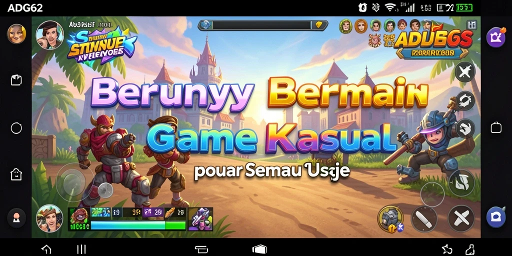 Tangkapan layar gameplay ADG62 yang menampilkan keseruan permainan kasual.