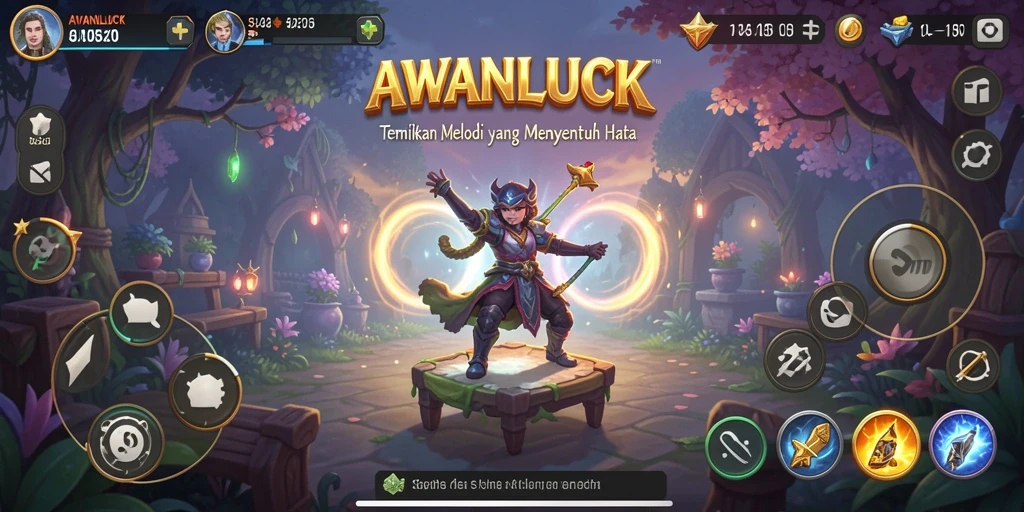 Tampilan gameplay AWANLUCK yang mendebarkan dan penuh semangat.