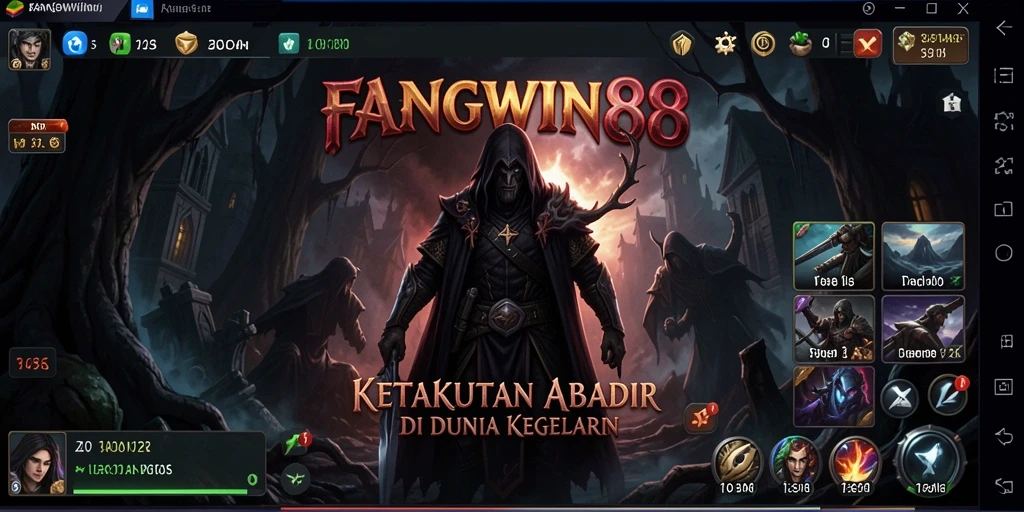 Tampilan menegangkan dari gameplay FANGWIN88 yang penuh dengan kegelapan.