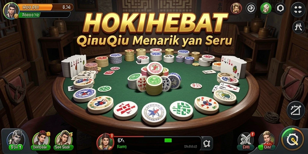 Screenshot gameplay HOKIHEBAT saat pertandingan QiuQiu.