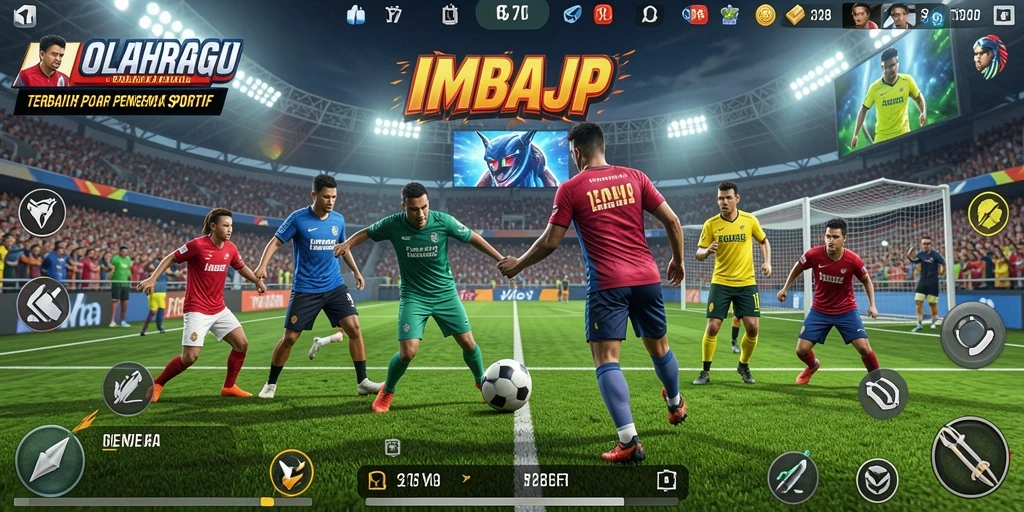 Tampilan gameplay olahraga seru dan penuh aksi dari IMBAJP.