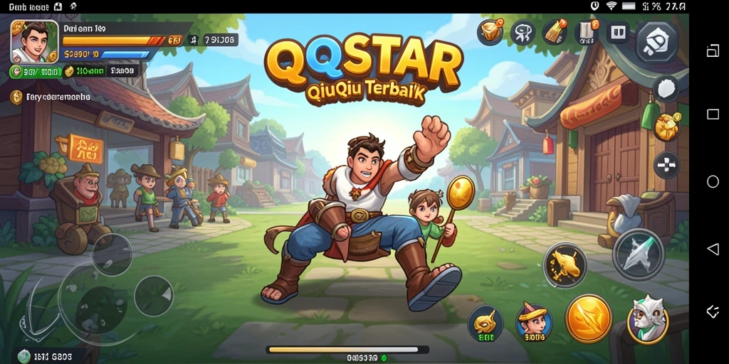 Tangkapan layar QQSTAR menunjukkan pemain asyik bermain QiuQiu.