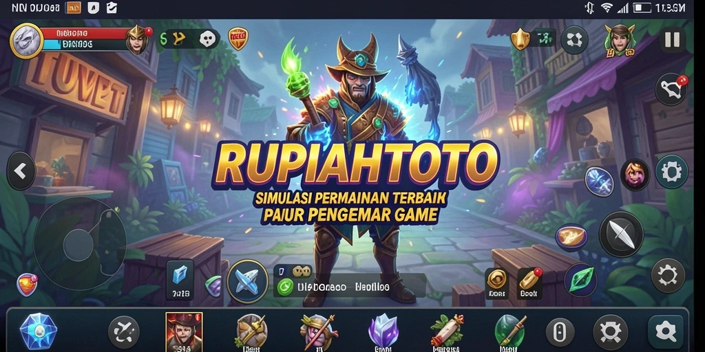 Tampilan screenshot menampilkan gameplay menarik dan antarmuka RUPIAHTOTO.