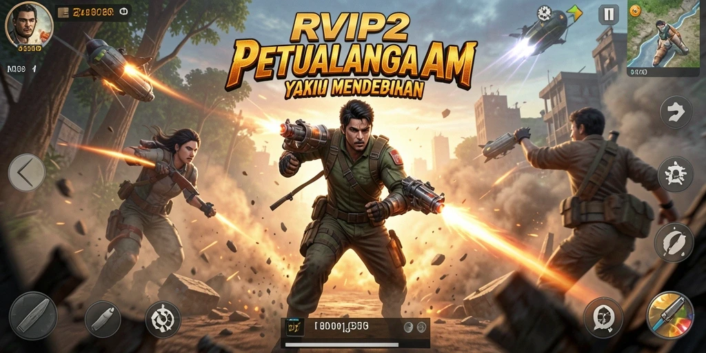 Tangkapan layar menunjukkan pertarungan aksi mendebarkan dalam RVIP2.