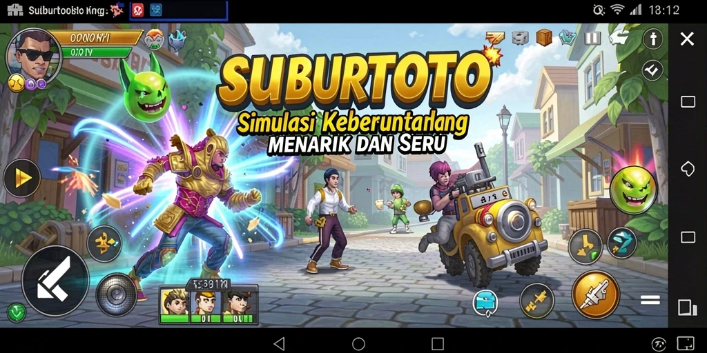 Gameplay SUBURTOTO menampilkan simulasi keberuntungan yang mendebarkan.