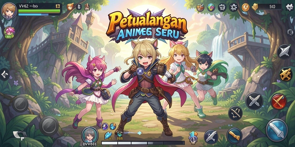 Tampilan gameplay seru dari game Anime VV62.