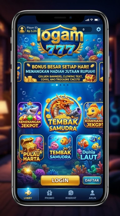 Tampilan antarmuka logam777 yang sederhana dan elegan.